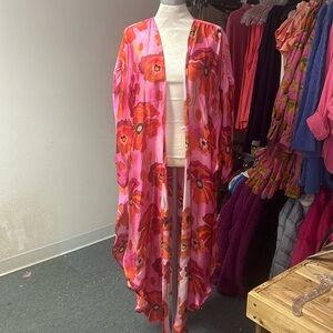 Wonton & Waits Poppy Long Kimono